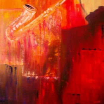 Painting titled "Saxo" by Anne Vincent-Rohaut, Original Artwork