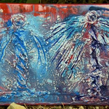 Painting titled "Angels" by Anne Abier, Original Artwork, Acrylic