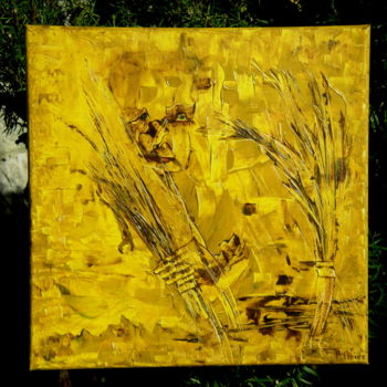 Painting titled "Glaneuse" by Anne Abier, Original Artwork, Acrylic