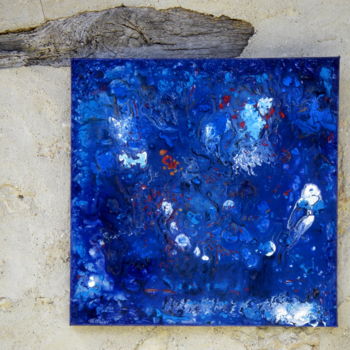 Painting titled "Rhapsodie-in-blue" by Anne Abier, Original Artwork, Acrylic