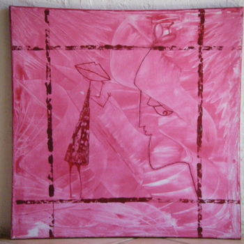 Malerei mit dem Titel "Pinky" von Anne Abier, Original-Kunstwerk, Acryl