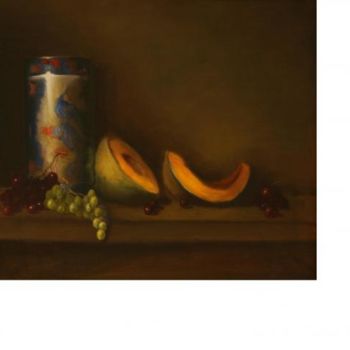 Peinture intitulée "Fruit and chinese v…" par Anne Cartier, Œuvre d'art originale