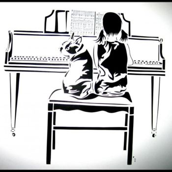 「Duo de piano」というタイトルの絵画 Catによって, オリジナルのアートワーク