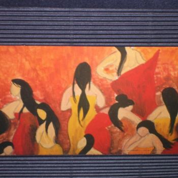 Painting titled "femmes" by Anne Gueble, Original Artwork