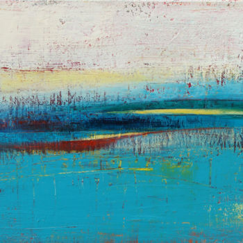 Painting titled "Horizon III- 30 x 40" by Anne Le Doré, Original Artwork, Acrylic Mounted on Wood Stretcher frame