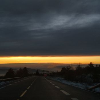 Photographie intitulée "Au coucher du soleil" par Anne-Lise Rullière, Œuvre d'art originale, Photographie non manipulée