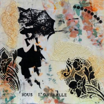 Painting titled "Sous l'ombrelle" by Anne-Lise Juhel, Original Artwork