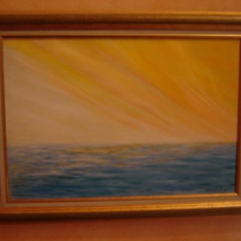 Schilderij getiteld "horizon d'ete" door Merrien, Origineel Kunstwerk
