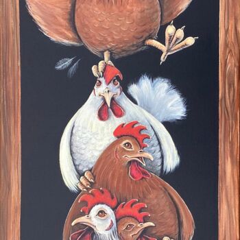Peinture intitulée "Le cirque" par Annemarie Laffont, Œuvre d'art originale, Acrylique Monté sur Châssis en bois
