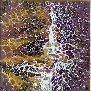 Pittura intitolato "Purple abstract" da Annemarie Laffont, Opera d'arte originale, Acrilico Montato su Telaio per barella in…