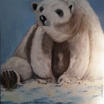 Peinture intitulée "Ours polaire" par Anne-Marie Turbat, Œuvre d'art originale, Acrylique