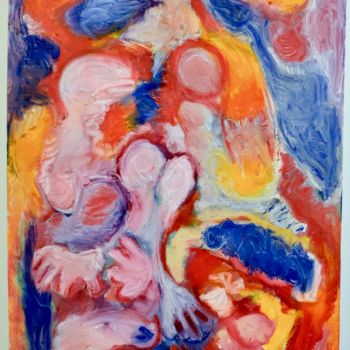 Картина под названием "Fallen Angels" - Anne-Marie Delaunay-Danizio, Подлинное произведение искусства, Масло