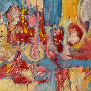 Картина под названием "Pink and Blue (chan…" - Anne-Marie Delaunay-Danizio, Подлинное произведение искусства, Акрил
