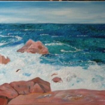 Peinture intitulée "La côte de granit r…" par Anne-Marie Duval, Œuvre d'art originale, Acrylique