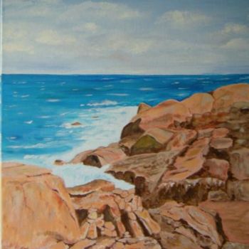 Pintura titulada "La côte de granit r…" por Anne-Marie Duval, Obra de arte original, Acrílico