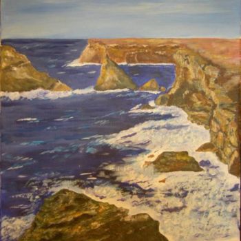 Pintura titulada "Belle ile en mer" por Anne-Marie Duval, Obra de arte original, Acrílico