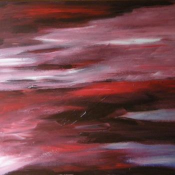 Painting titled "Red" by Anne-Marie Duval, Original Artwork, Oil