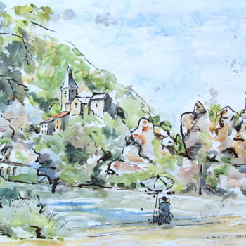 Peinture intitulée "Ambialet 1" par Anne-Marie Mary, Œuvre d'art originale, Aquarelle