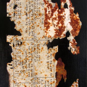 Collages intitulée "MT 65" par Anne-Marie Mary, Œuvre d'art originale, Collages Monté sur Châssis en bois
