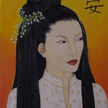 Картина под названием "Beauté chinoise" - Anne Touzard, Подлинное произведение искусства