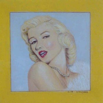 Drawing titled "Marylin Monroe" by Anne Touzard, Original Artwork