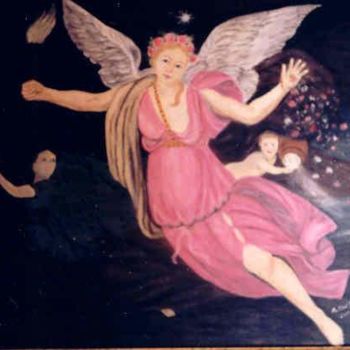 Painting titled "L'Aurore" by Anne Touzard, Original Artwork