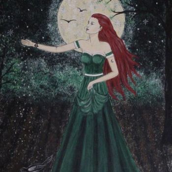 Malerei mit dem Titel "Lune des semences" von Anne Touzard, Original-Kunstwerk