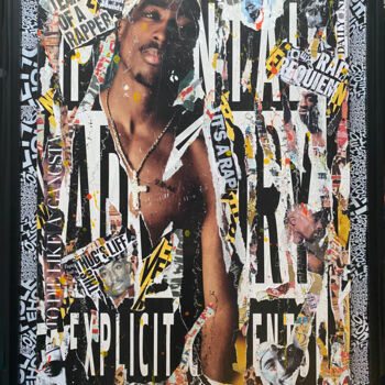Collages titled "TUPAC" by Anne Mondy, Original Artwork, Collages