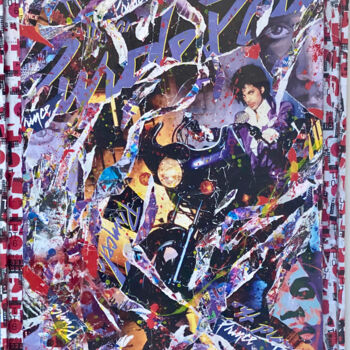 Collages titled "PURPLE REIGN" by Anne Mondy, Original Artwork, Collages