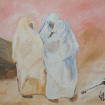 Pittura intitolato "marché à Essaouira" da Anne Paul, Opera d'arte originale, Olio