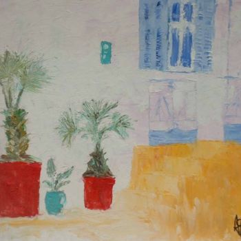 绘画 标题为“pots verts et rouges” 由Anne Paul, 原创艺术品, 油