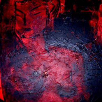 Peinture intitulée "femme en rouge" par Aneguenek, Œuvre d'art originale