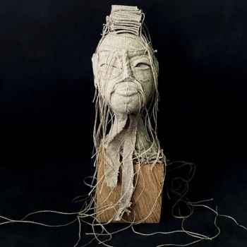 Art textile intitulée "Art brut sculpture…" par Annesailor, Œuvre d'art originale, Tapisserie