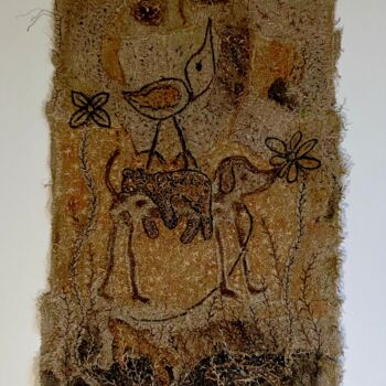 纺织艺术 标题为“TENTURE ART BRUT "L…” 由Annesailor, 原创艺术品, 刺绣