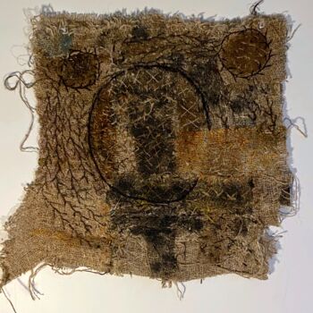 Arte têxtil intitulada "ART BRUT TEXTILE MI…" por Annesailor, Obras de arte originais, Bordado