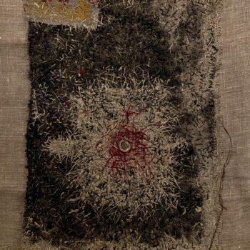 Textile Art titled "TENTURE ART BRUT" R…" by Annesailor, Original Artwork, Embroidery