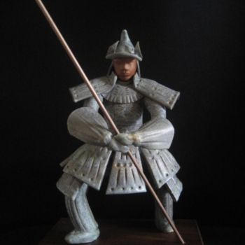 Скульптура под названием "samouraÎ" - Noush, Подлинное произведение искусства