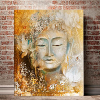 Painting titled "Gold painting, prin…" by Annet Loginova, Original Artwork, Ink
