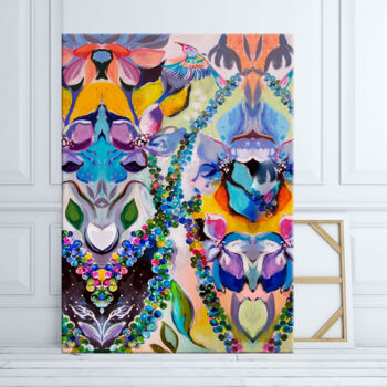 Gravures & estampes intitulée "Colorful Canvas Pri…" par Annet Loginova, Œuvre d'art originale, Pigments