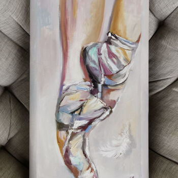 Schilderij getiteld "Ballerina painting…" door Annet Loginova, Origineel Kunstwerk, Olie