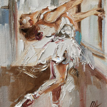 Painting titled "Gracious Dance: set…" by Annet Loginova, Original Artwork, Oil Mounted on Wood Panel
