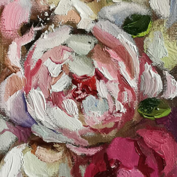 Painting titled "The Peony Palette.…" by Annet Loginova, Original Artwork, Gouache