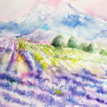 Отпечатки и Гравюры под названием "Lilac Time. Waterco…" - Annet Loginova, Подлинное произведение искусства, Цифровая печать