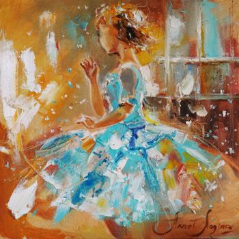 Printmaking titled "Turquoise Ballerina…" by Annet Loginova, Original Artwork, Digital Print
