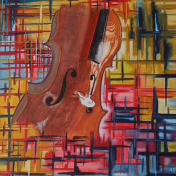 Painting titled "Musik" by Annette Leue, Original Artwork, Watercolor