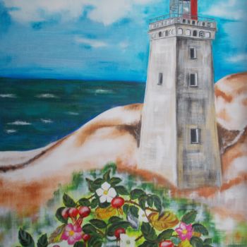 Painting titled "Leuchtturm" by Annette Leue, Original Artwork, Acrylic