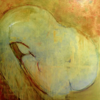 Painting titled "Back" by Annette Wyrick-Solari, Original Artwork, Acrylic Mounted on Wood Stretcher frame
