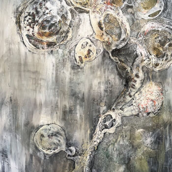 Pittura intitolato "Raining White Cotton" da Annette Wyrick-Solari, Opera d'arte originale, Acrilico Montato su Telaio per b…