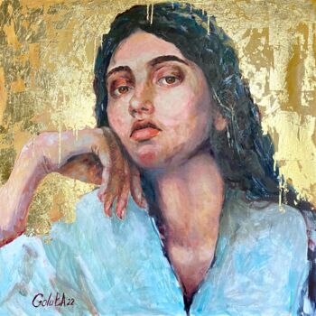 Pittura intitolato "Icon of style" da Ann Golub, Opera d'arte originale, Olio Montato su Telaio per barella in legno
