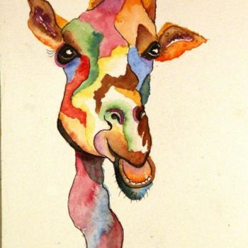 Disegno intitolato "GIRAPHE" da Annha, Opera d'arte originale